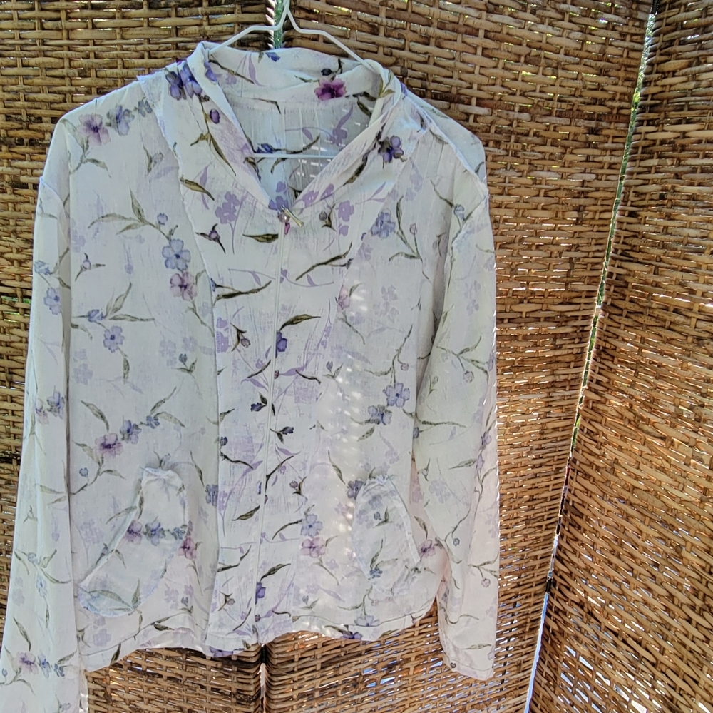 Floral Linen Shirt by Basic Threads - Picture 5 of 16